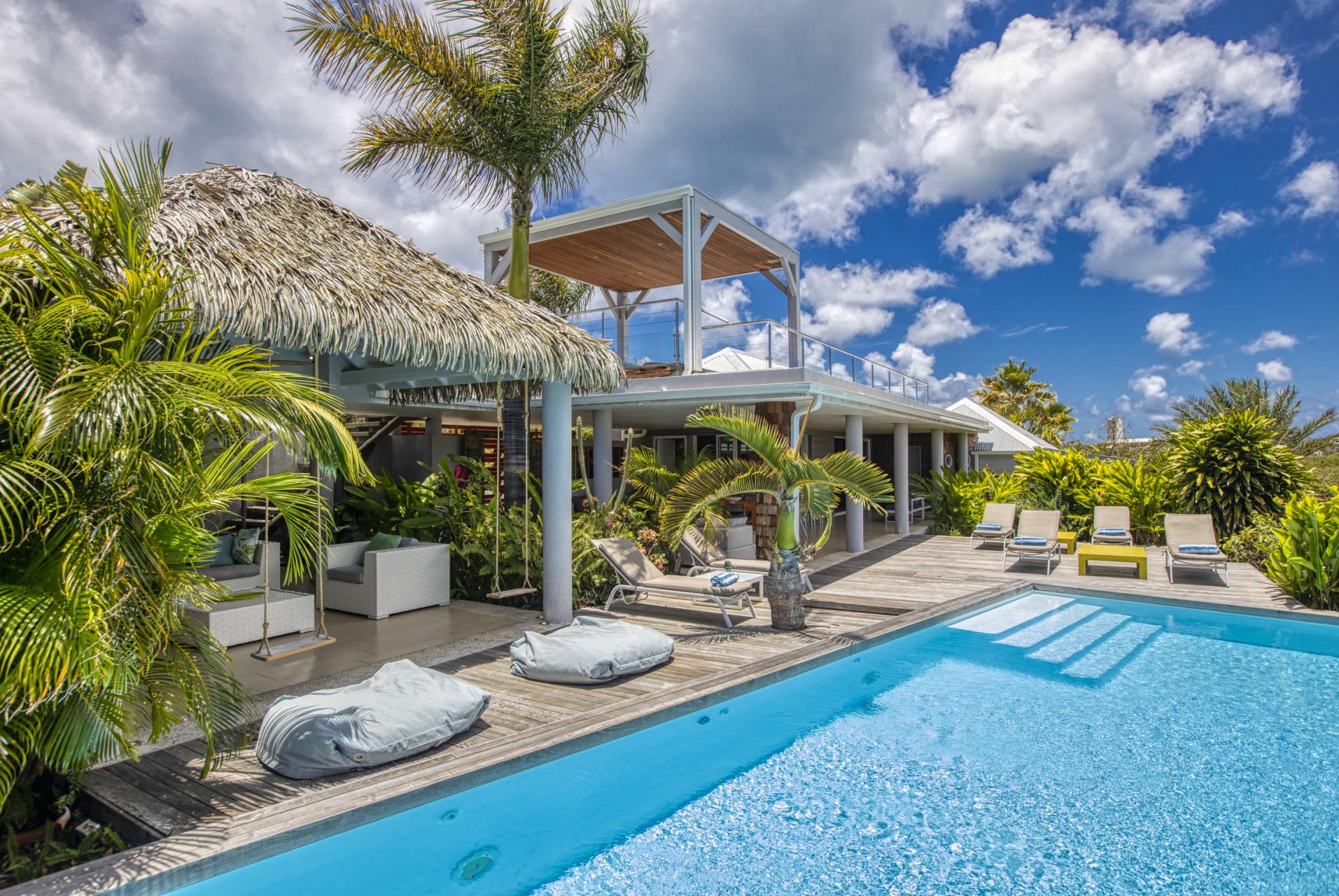 Location villa Saint Martin Terres Basses - Villa 4 chambres 8 personnes - 350m de la plage de Baie aux Prunes - Piscine - Roof Top